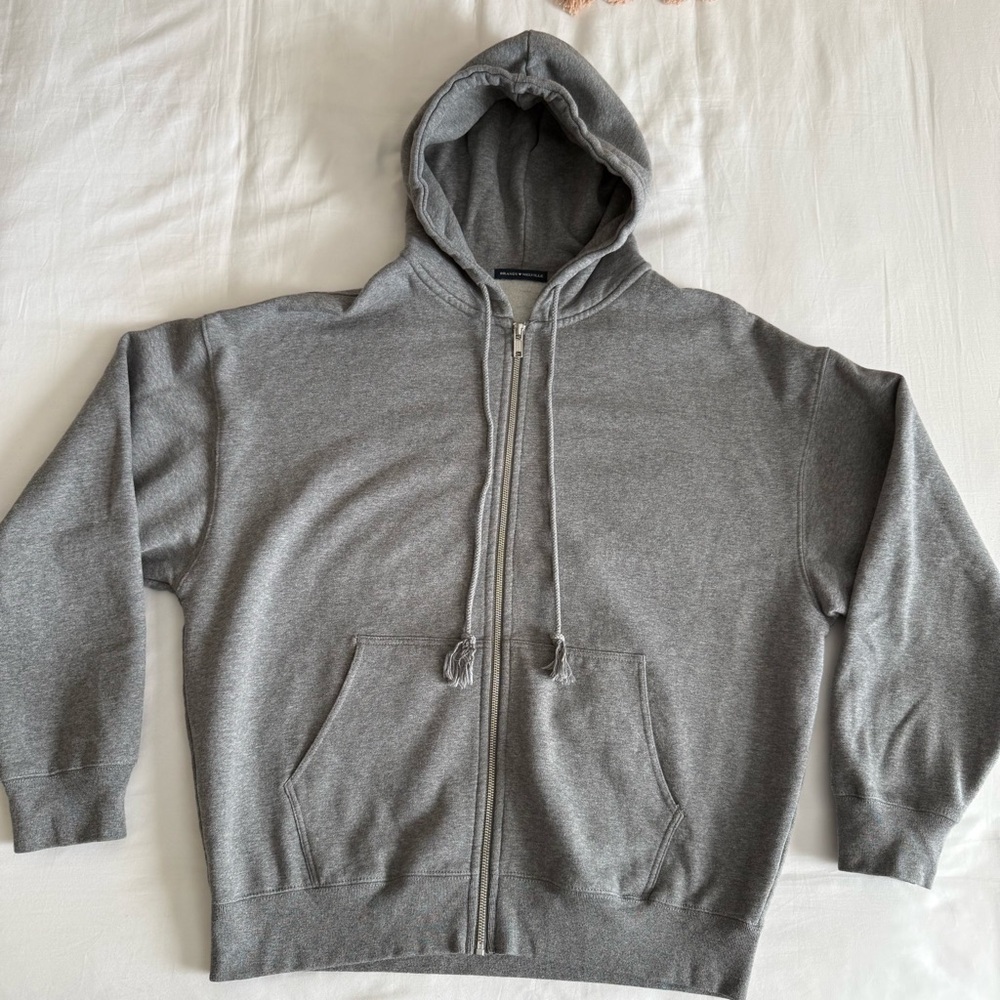 Brandy Melville gray zip up hoodie